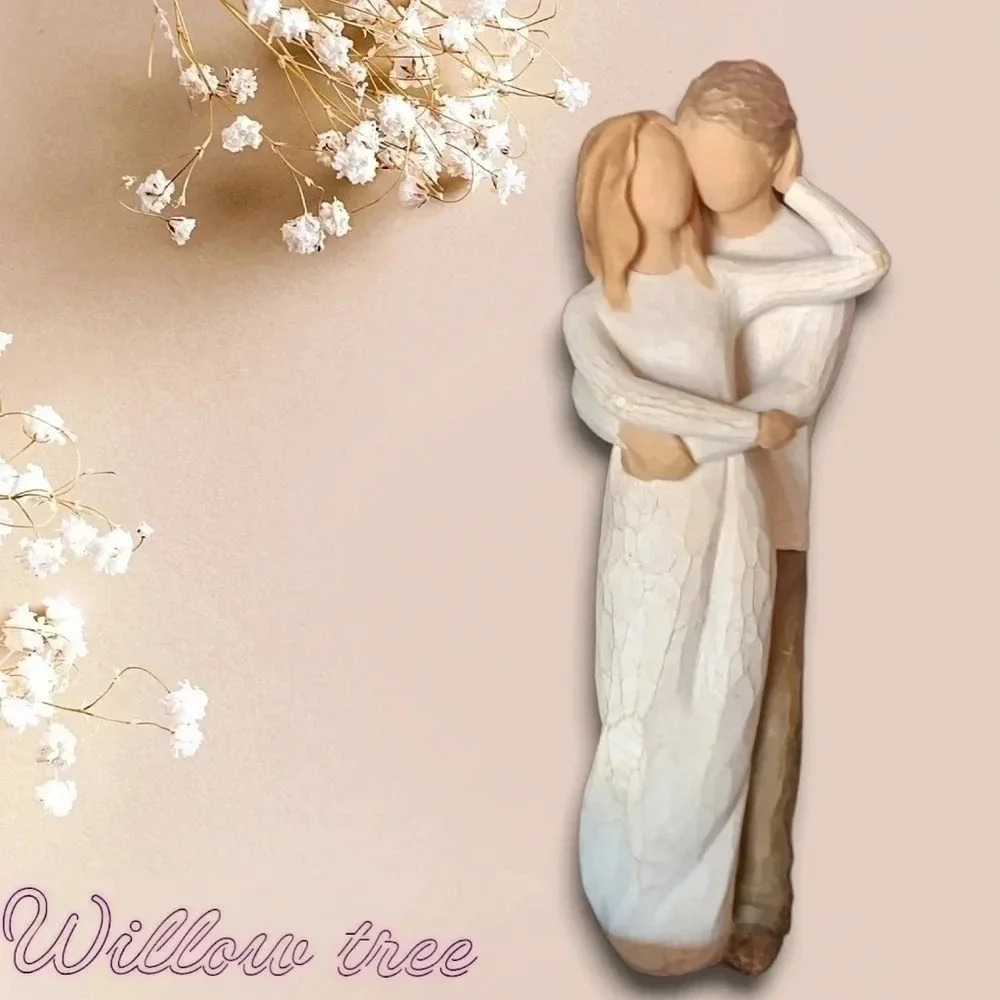 Willow tree standing couple sculpture a man & women stand